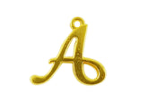 CG-472 18K Gold Overlay Alphabet 'A' Charm Beads Bali Designs Inc